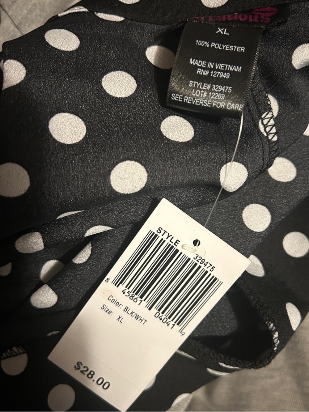 Polka Dot Black & White Women's Blazer - XL